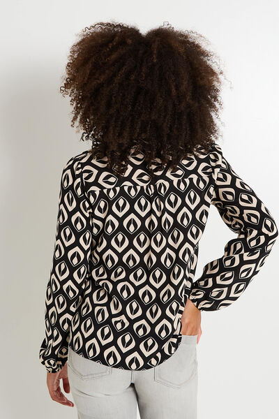 Blouse imprimée à col chemise femme