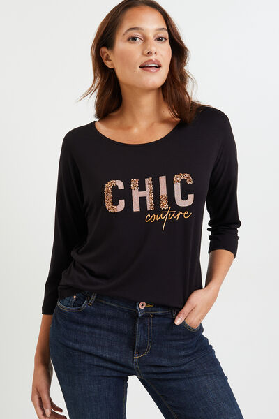 Tshirt strass femme