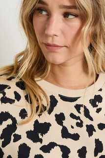 Sweat imprimé léopard femme