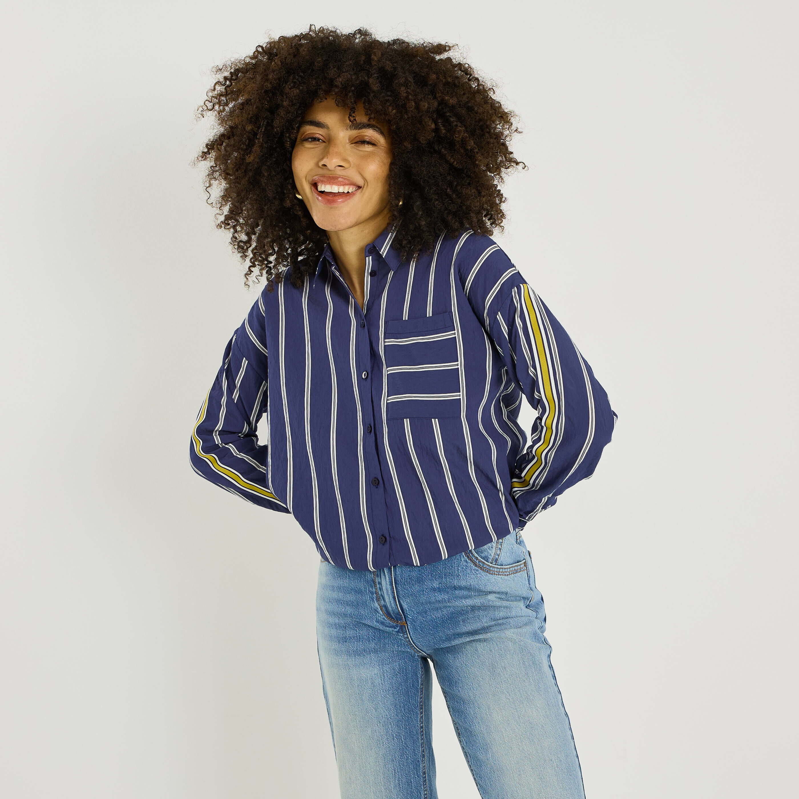 Chemise &agrave; rayures femme