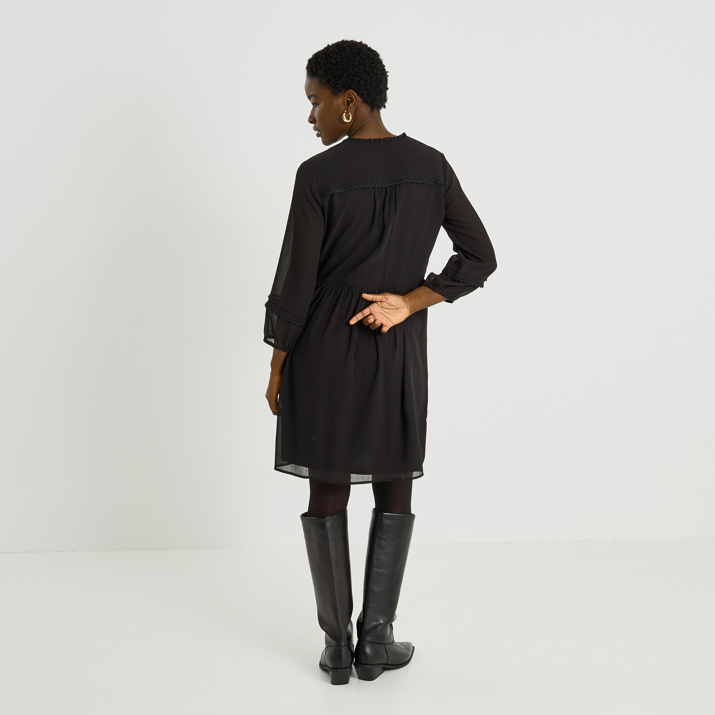 Robe fluide en voile