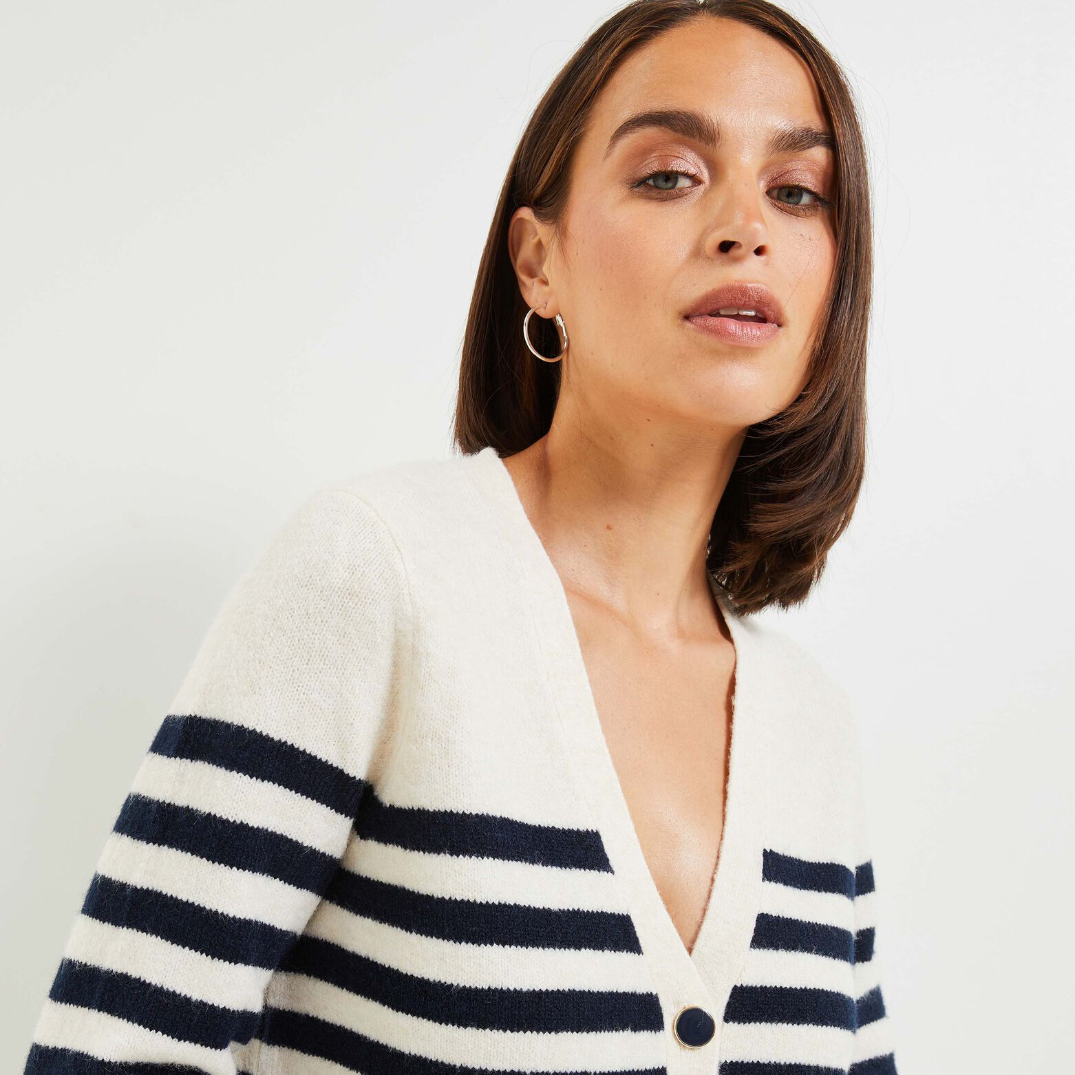 Gilet rayé femme