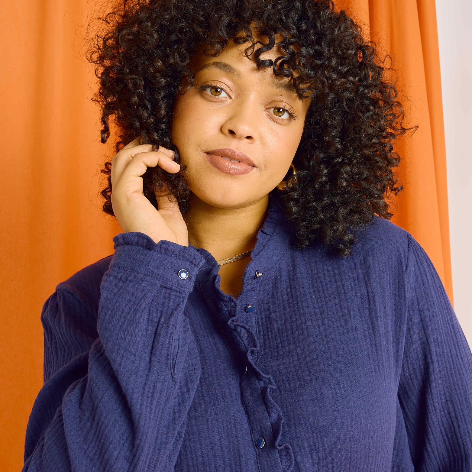 Blouse en gaze de coton femme