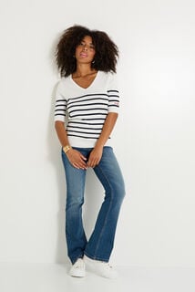 Pull manches courtes femme