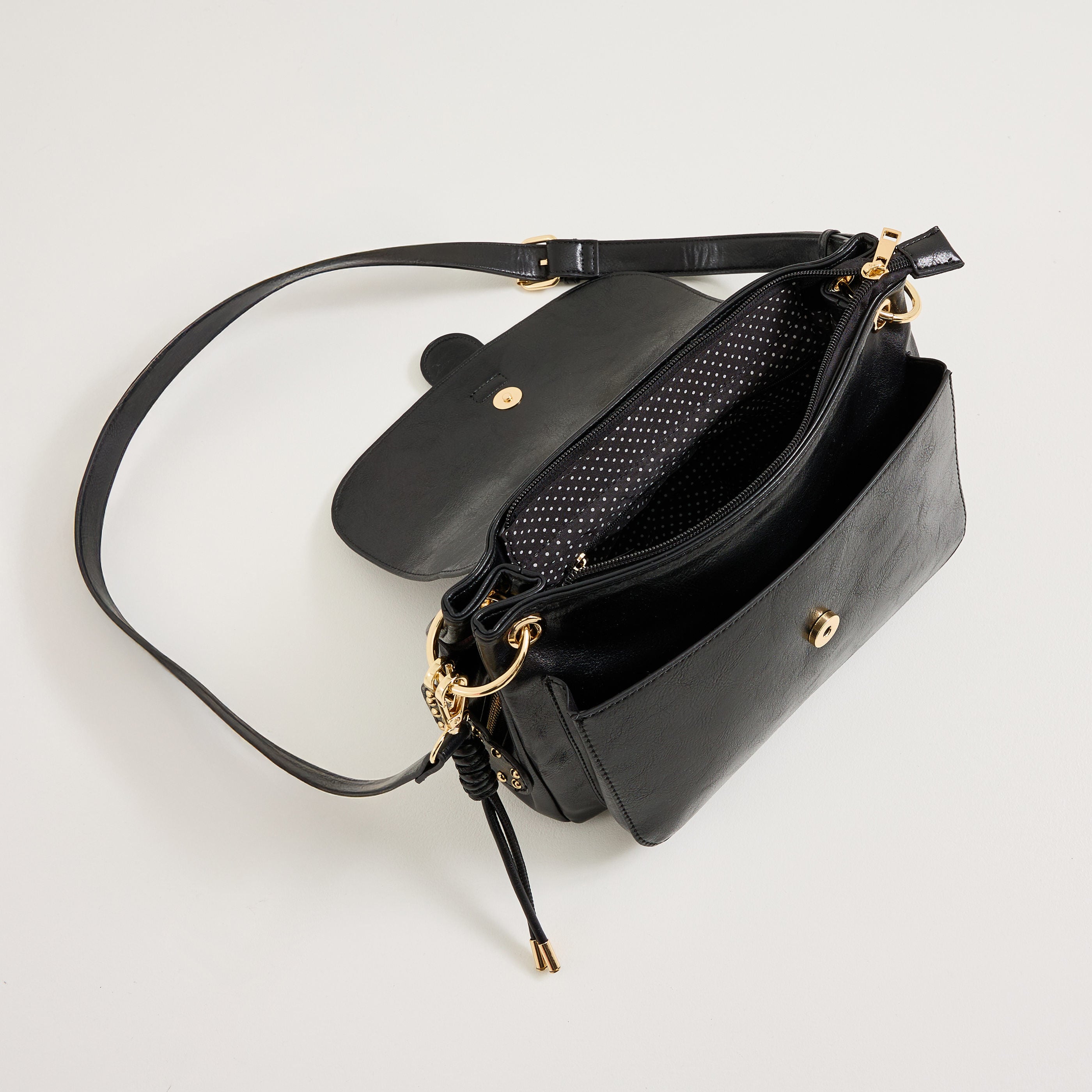 Sac besace &agrave; rabat femme