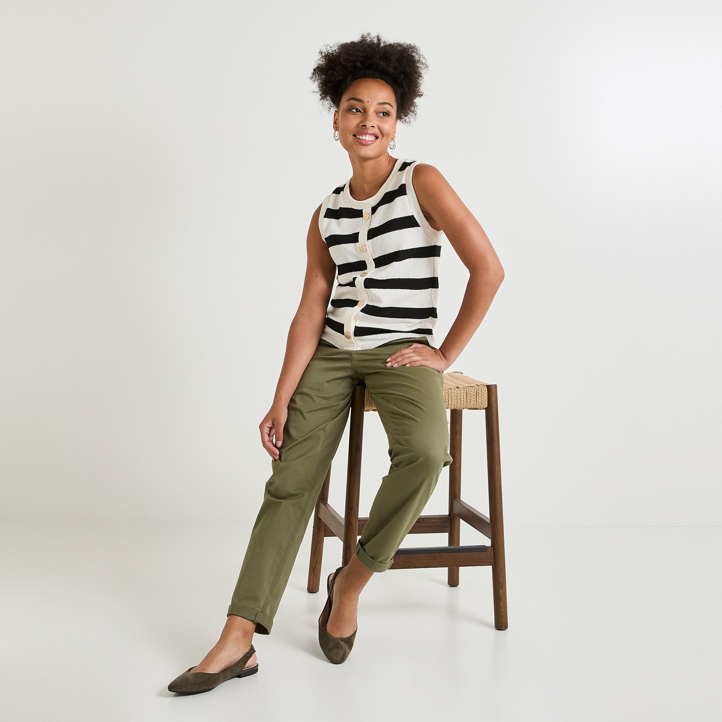 D&eacute;bardeur ray&eacute; femme