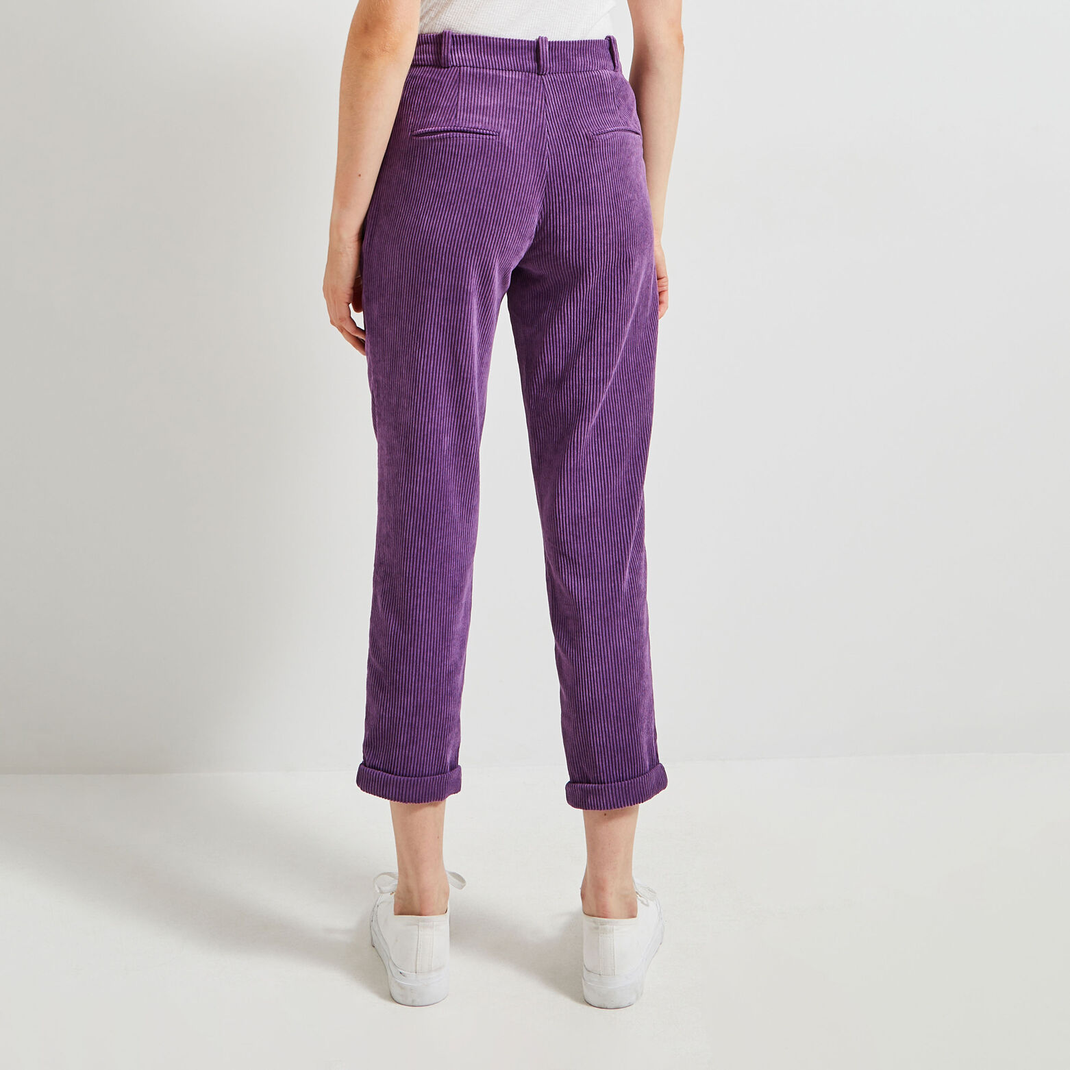 pantalon velours côtelé femme
