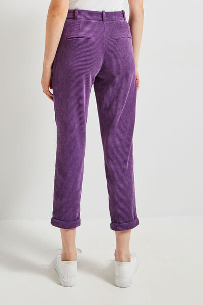 pantalon velours côtelé femme