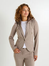 Blazer en maille à capuche femme