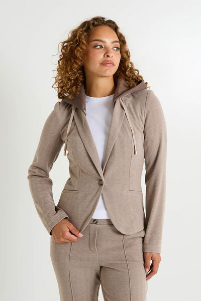 Blazer en maille à capuche femme