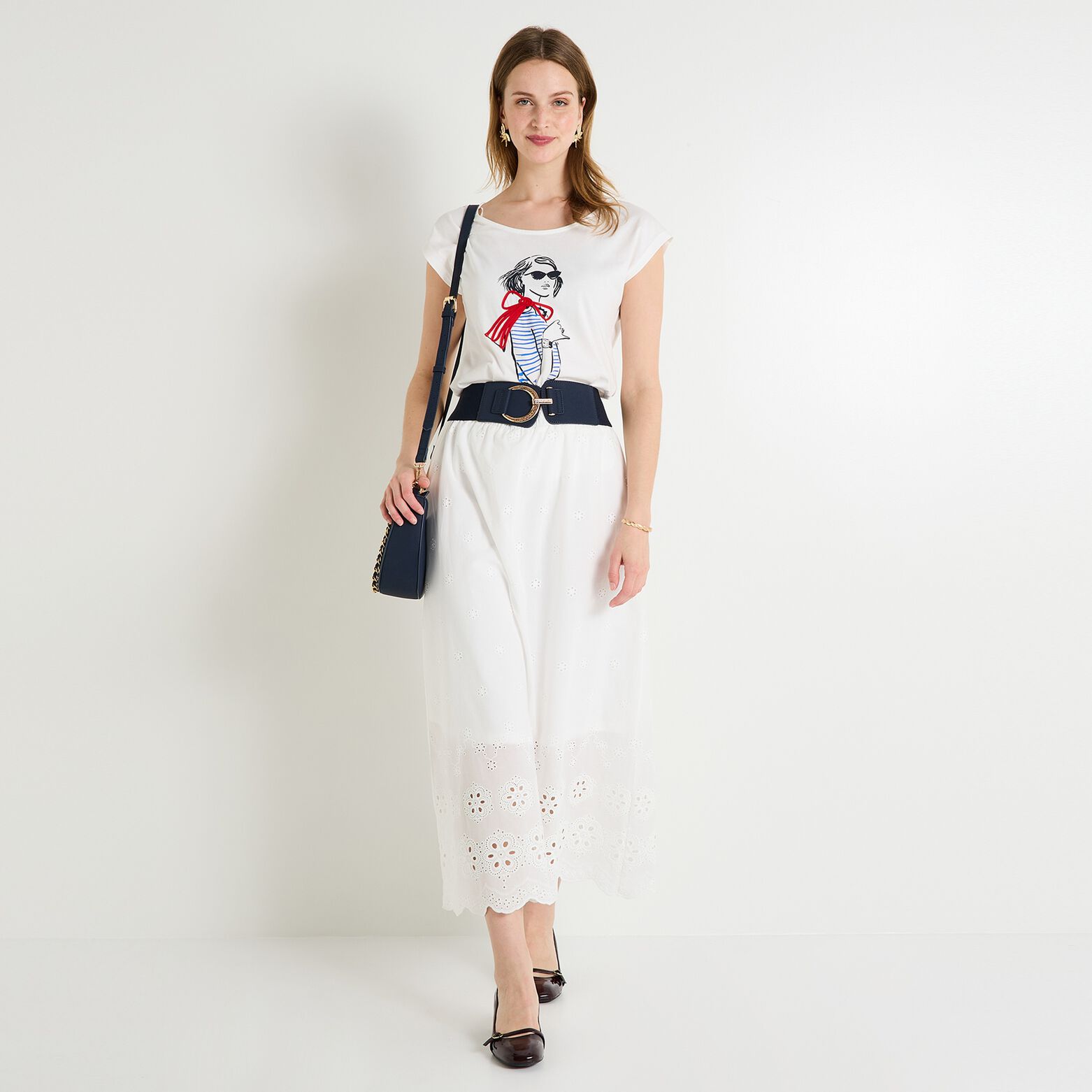 T-shirt col rond femme