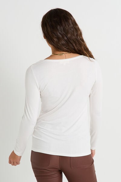 T-shirt uni à col rond femme
