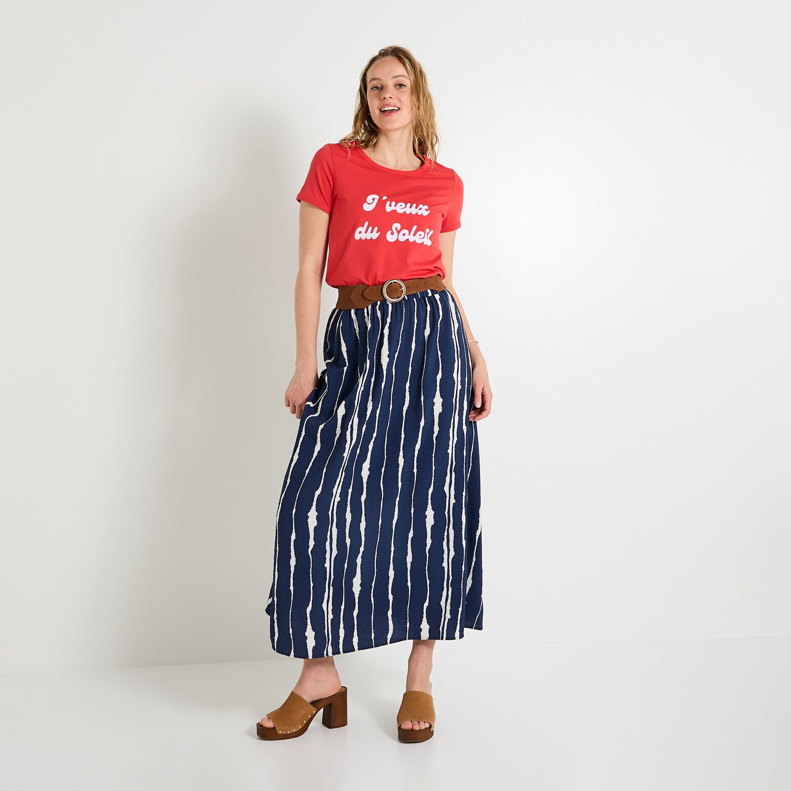 T-shirt col rond femme