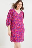 robe imprimée col V femme