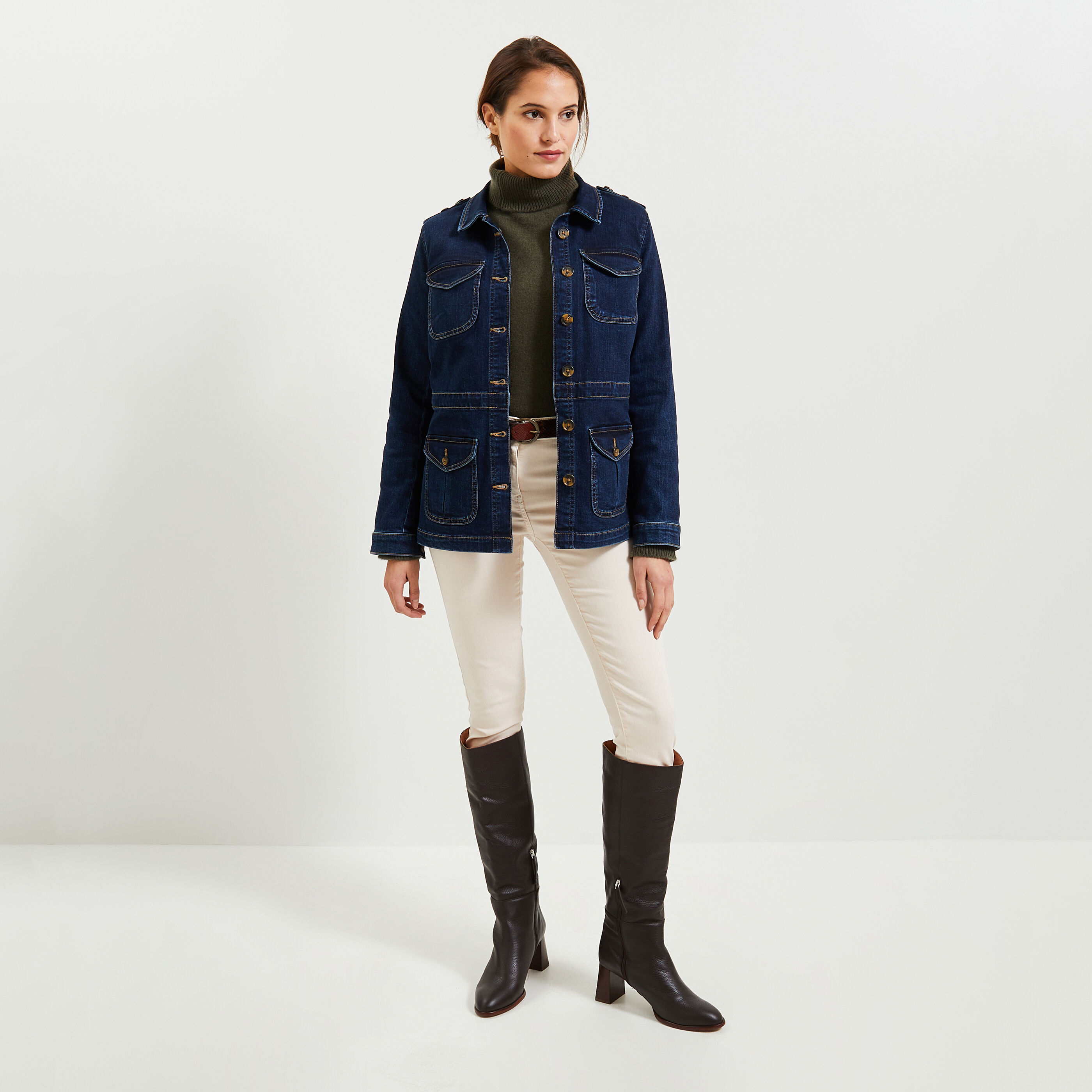 Veste saharienne hotsell jean femme