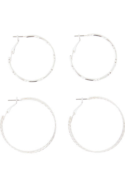 Set de 2 paires de créoles