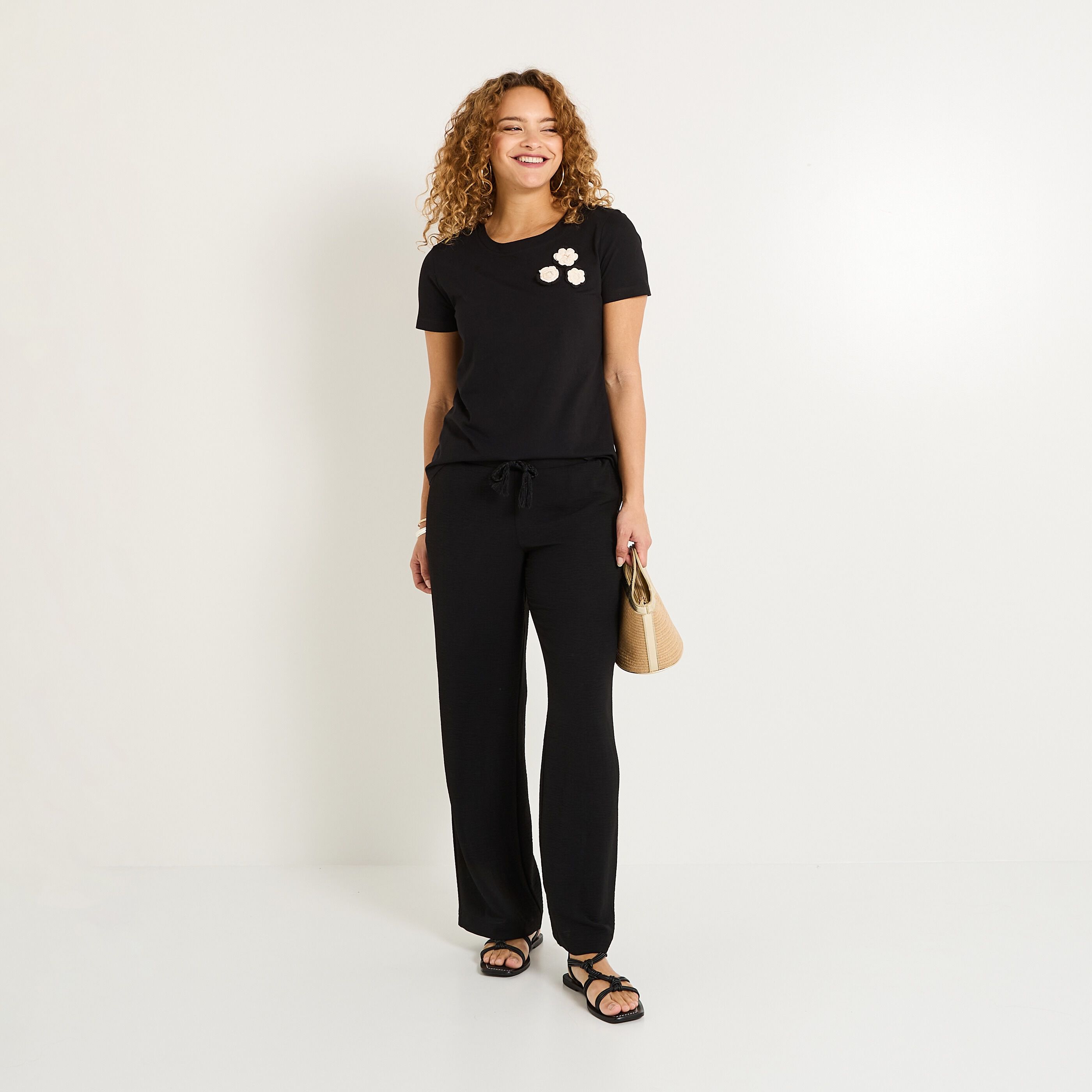 T-shirt col rond femme