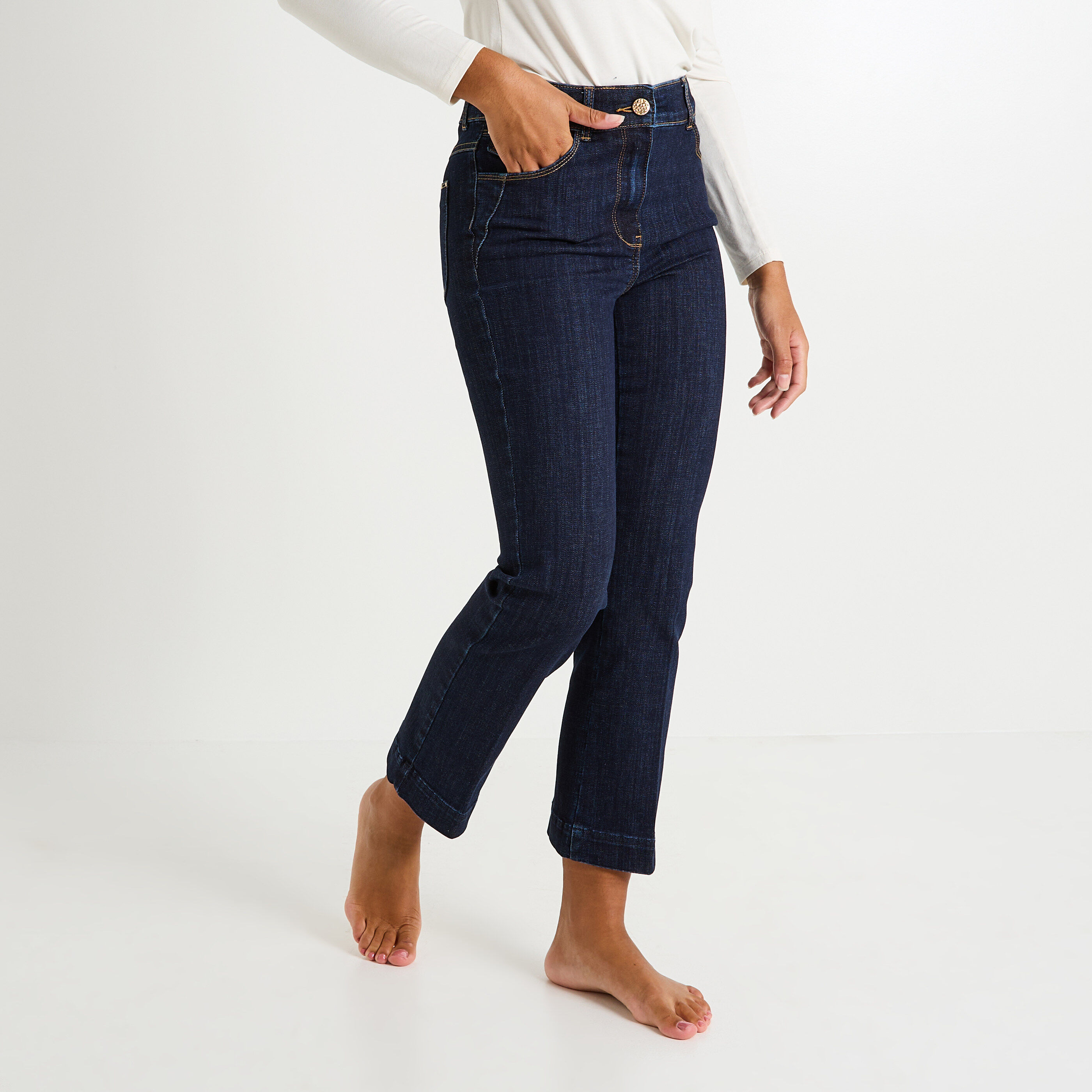 Jean bootcut raccourci IBIZA RB02 femme