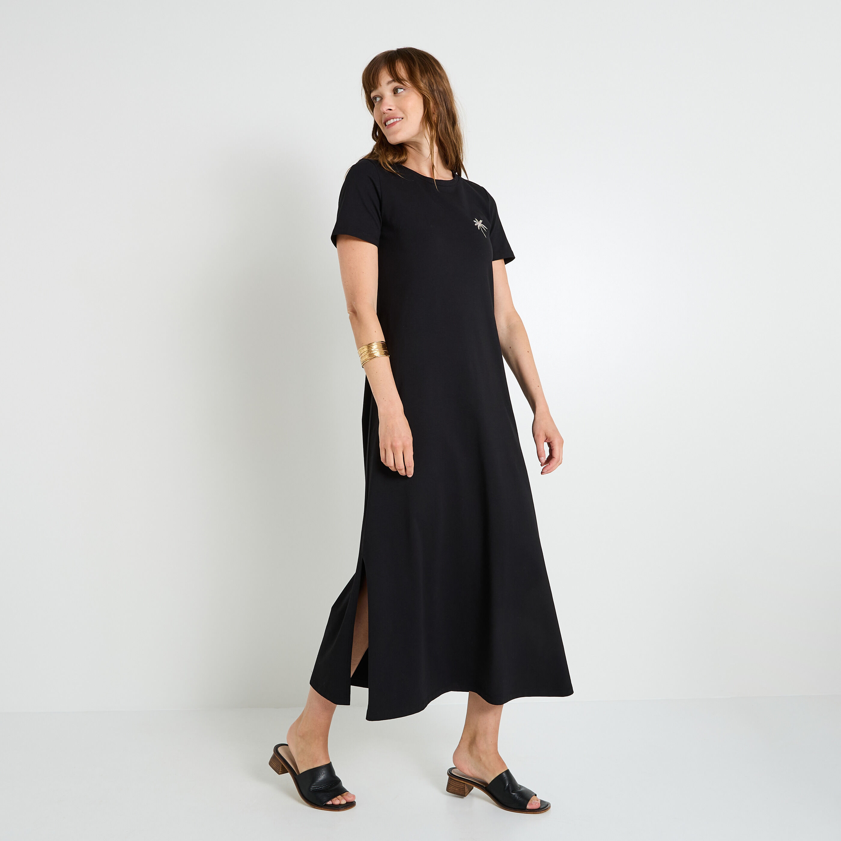 Robe t-shirt longue manches courtes