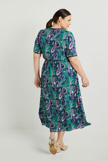 Robe longue imprimée femme