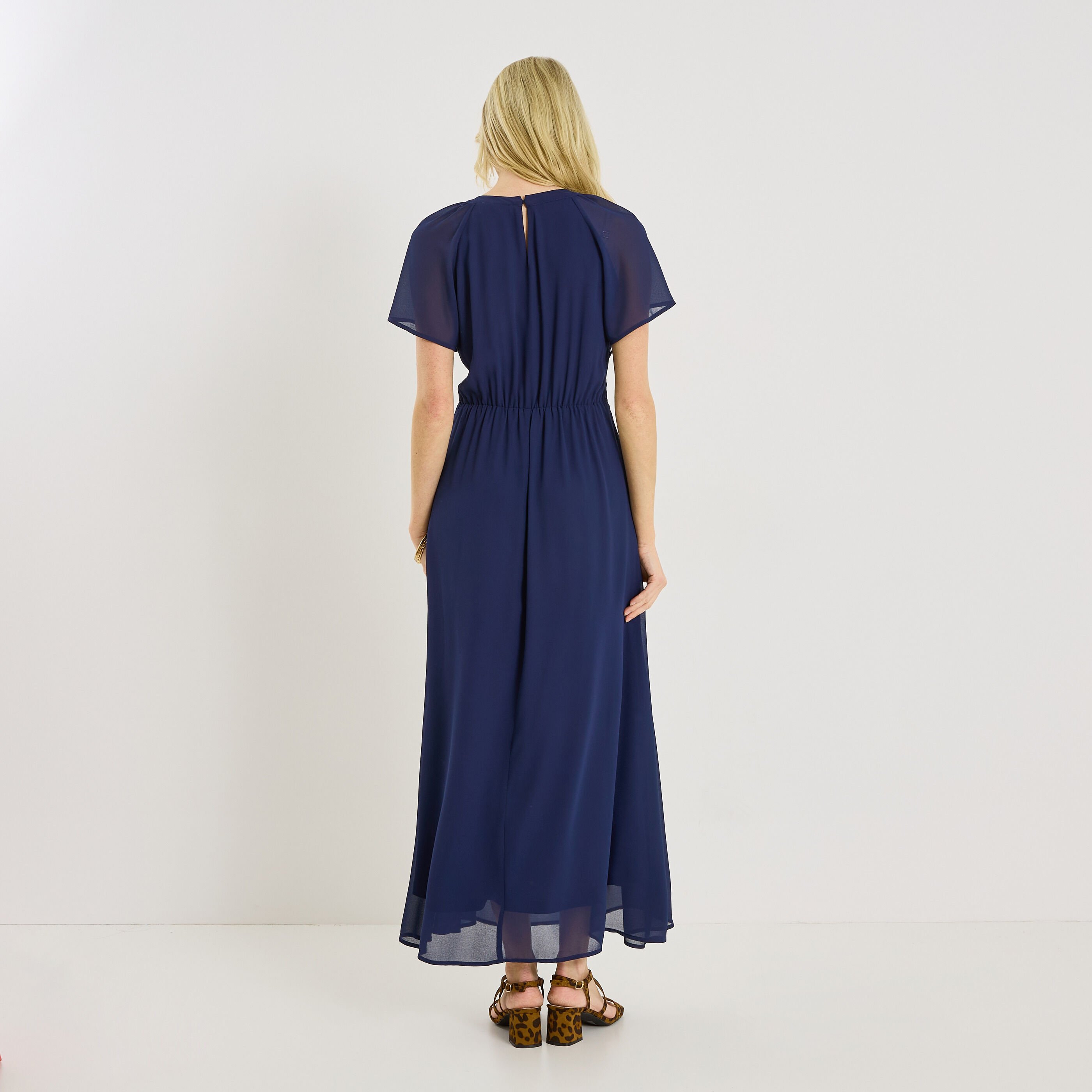 Robe longue unie habill&eacute;e 