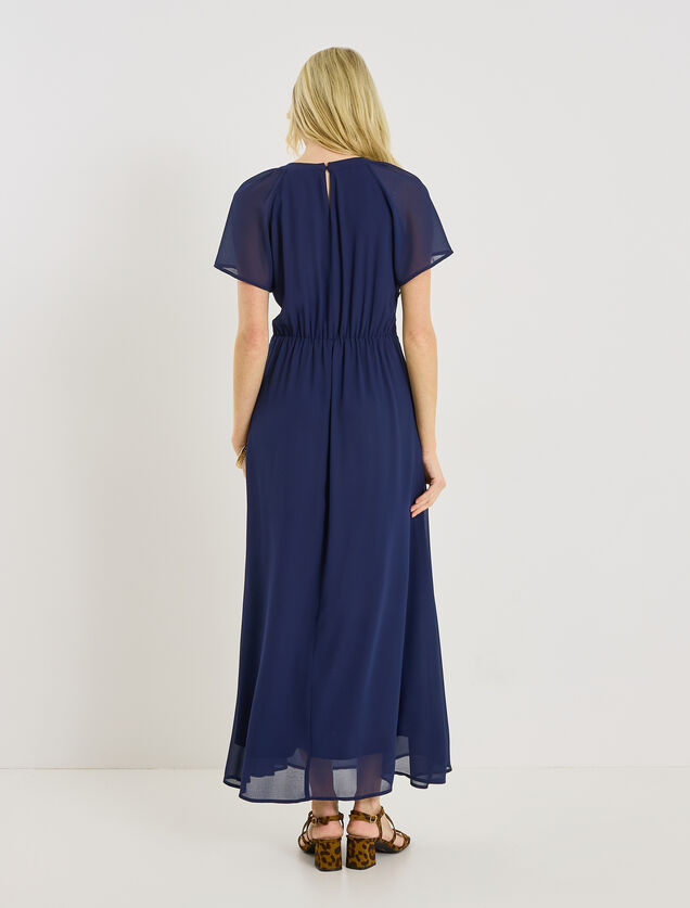Robe longue unie habill&eacute;e 
