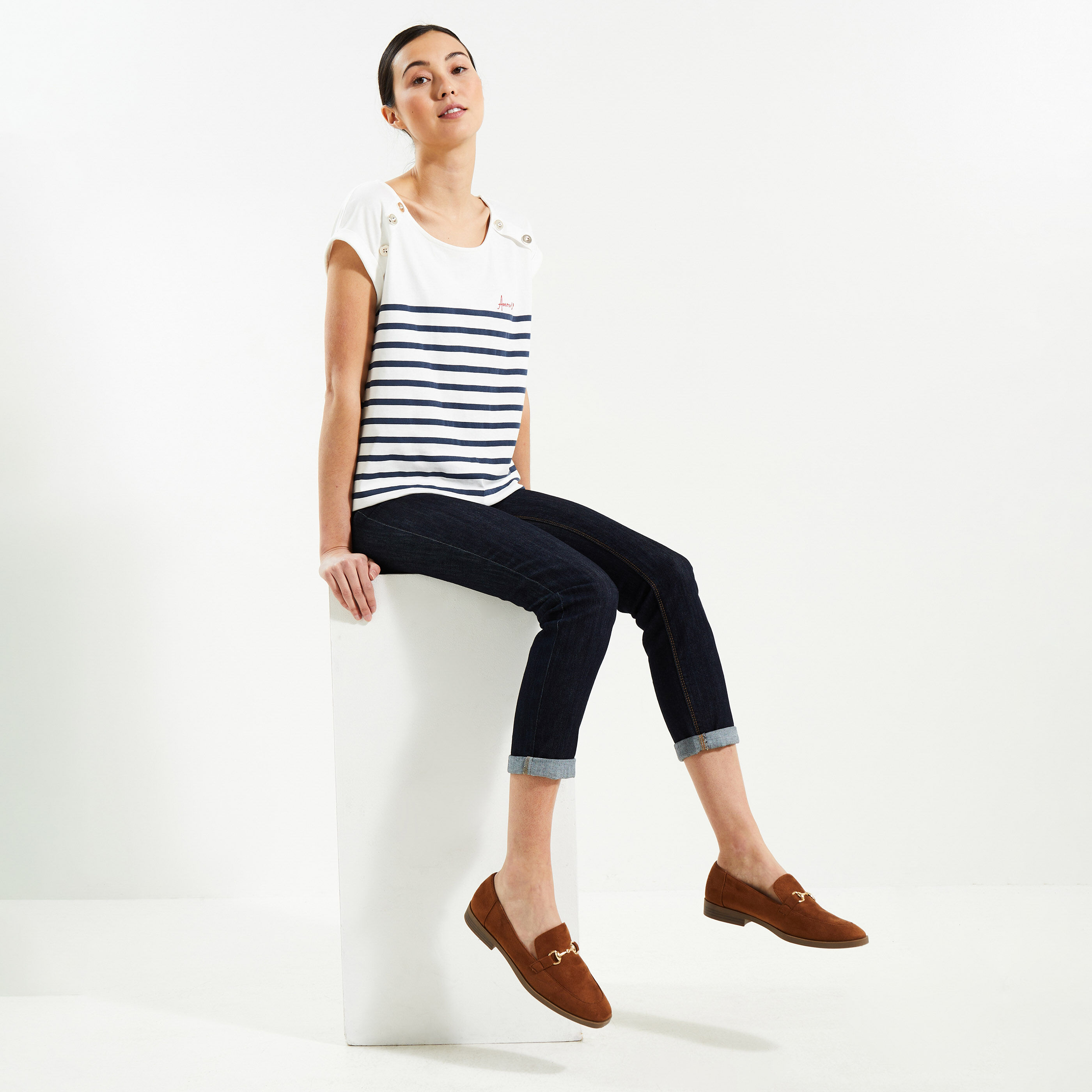 Tshirt marini&egrave;re femme