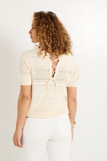 Pull en crochet femme