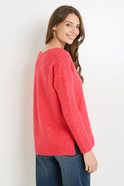 Pull col V femme