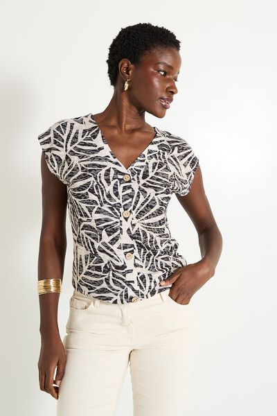T-shirt col V femme