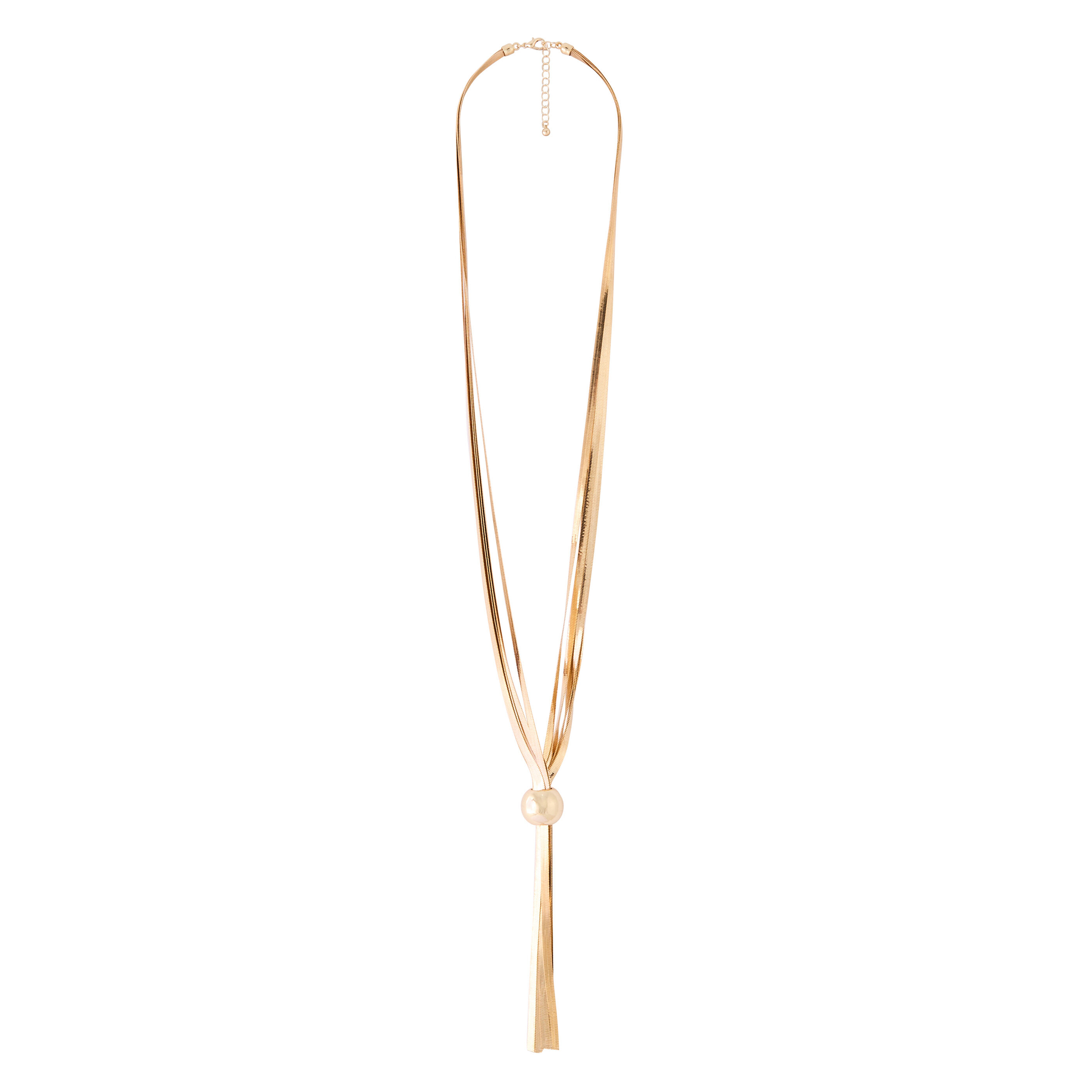 Sautoir dor&eacute; multi-rangs