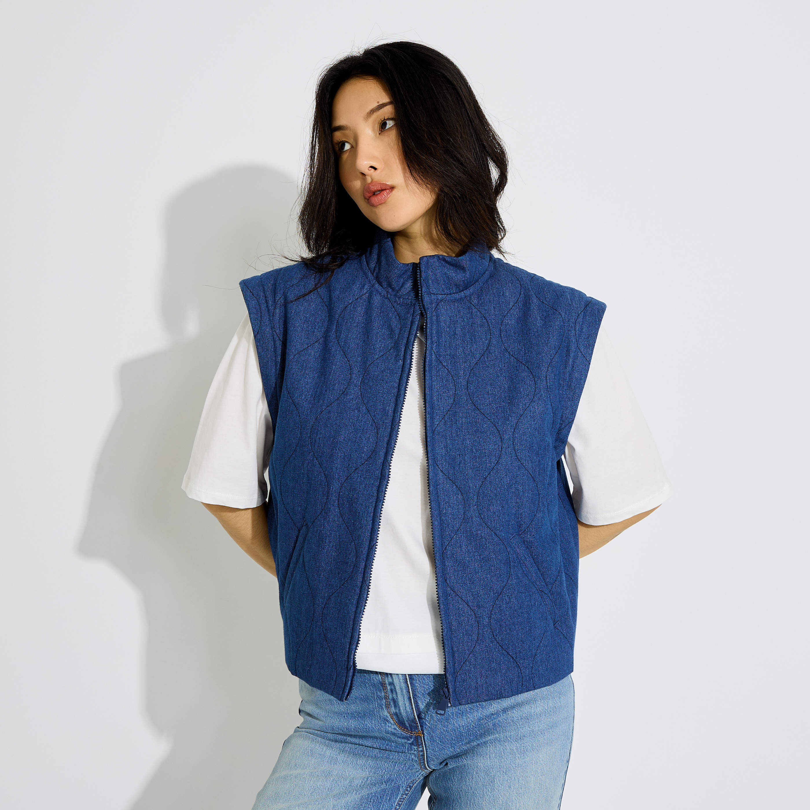 Blouson manches amovibles femme