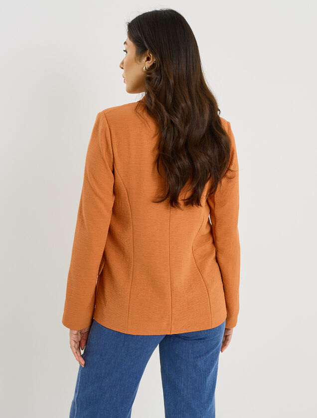 Veste fluide &agrave; col tailleur femme
