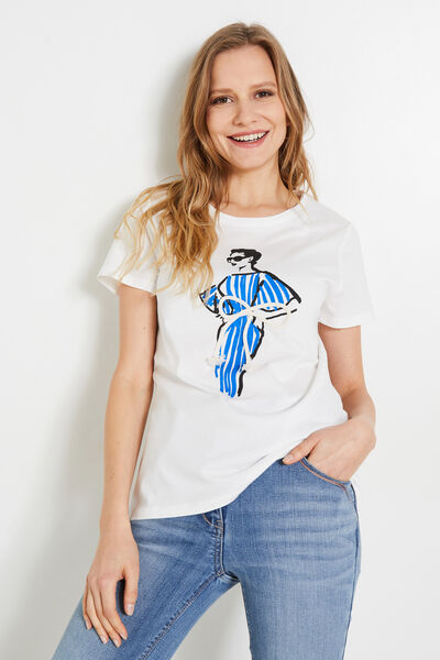Tshirt print femme