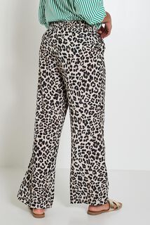 Pantalon léopard fluide femme