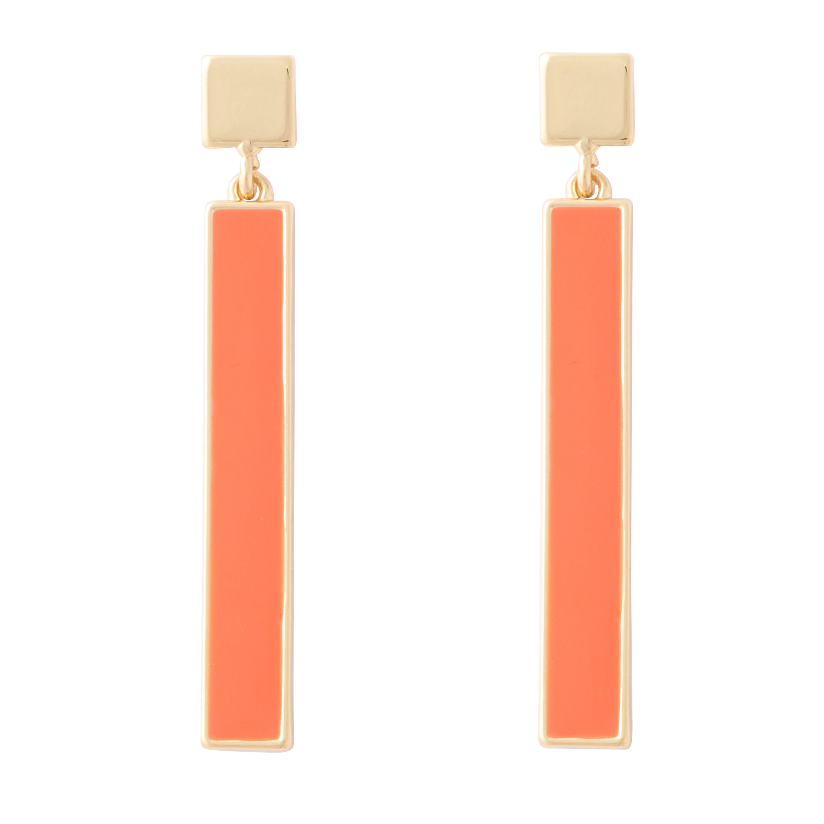 Boucles d'oreilles &agrave; tige orange