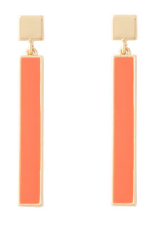 Boucles d'oreilles à tige orange