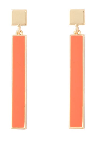 Boucles d'oreilles à tige orange