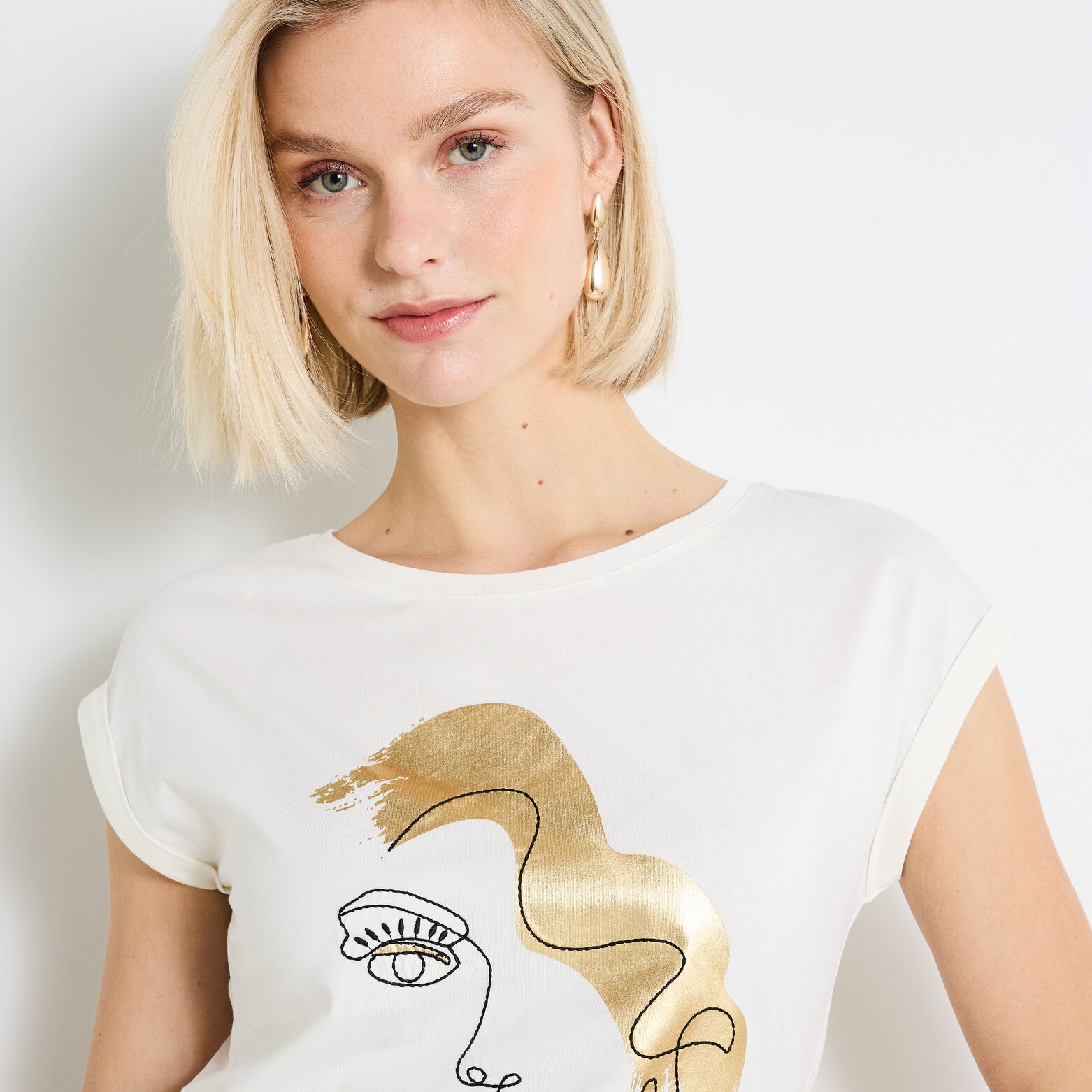 T-shirt col rond femme
