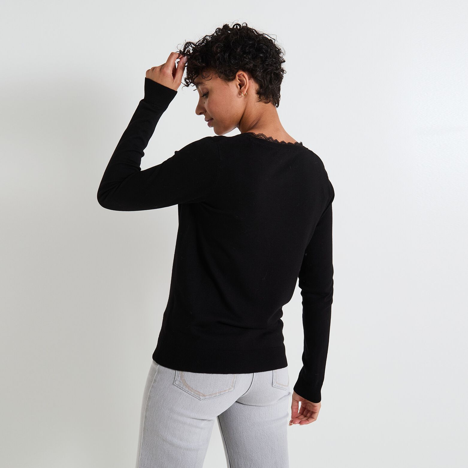 Gilet col V femme