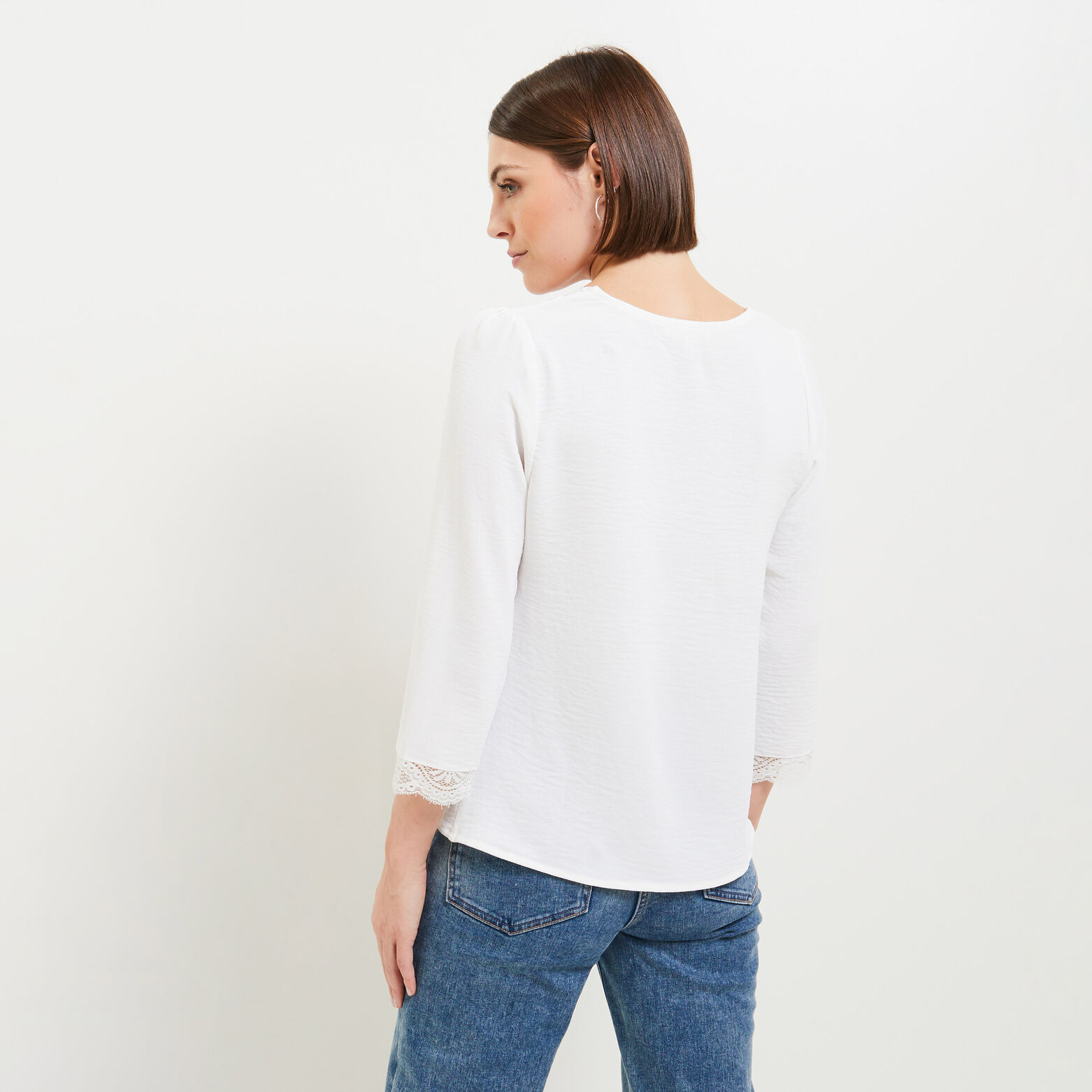 Blouse col V femme