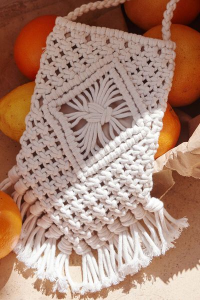 Pochette téléphone en crochet femme