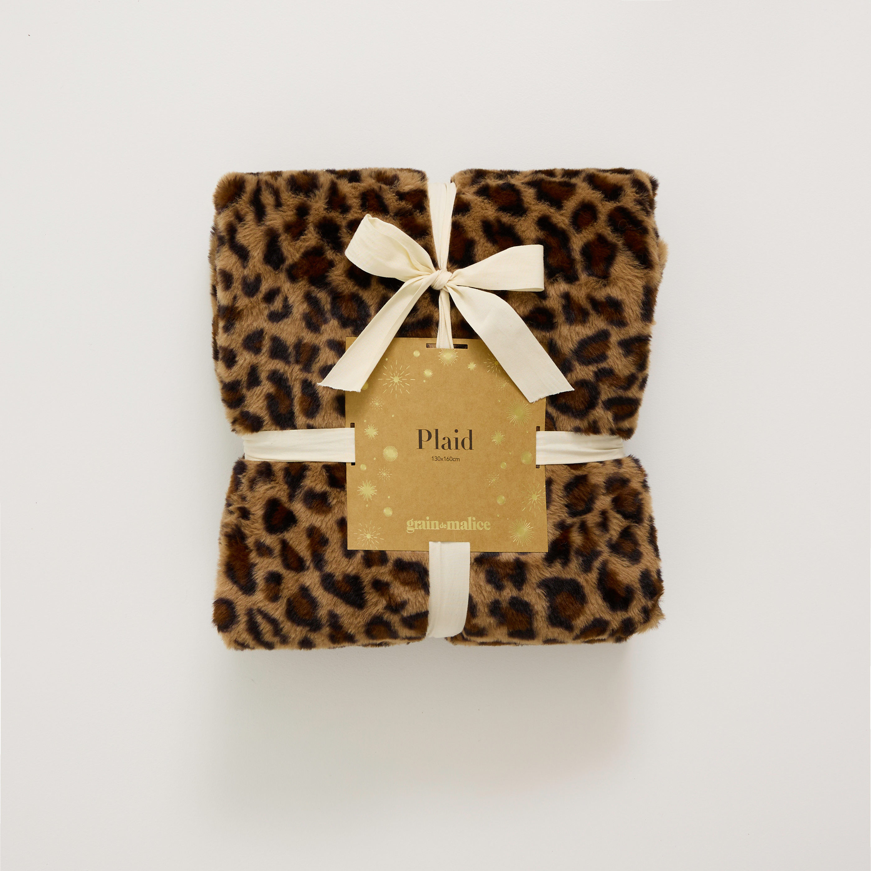 Plaid doux et chaud imprim&eacute; l&eacute;opard