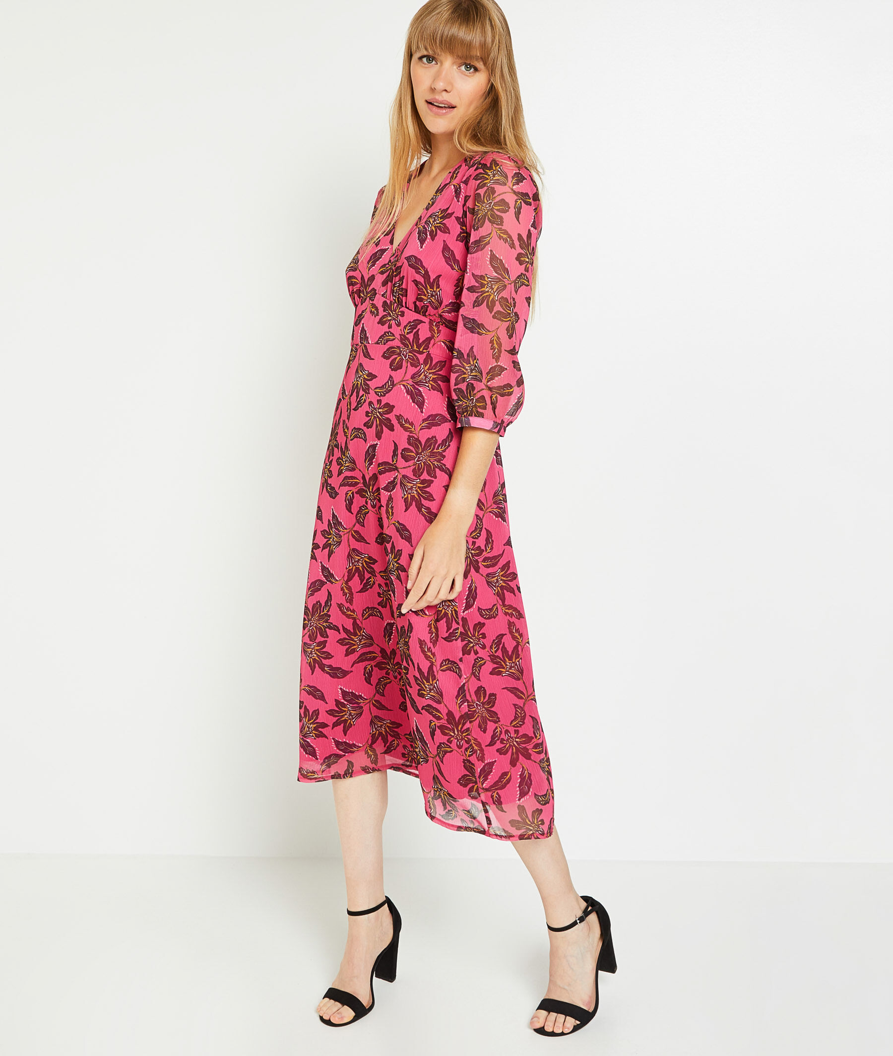 Robe imprim e col V femme Graindemalice