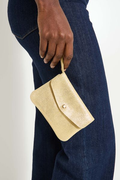 Porte-monnaie en croûte de cuir femme