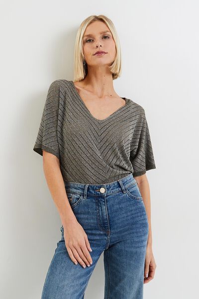 Pull manches courtes femme