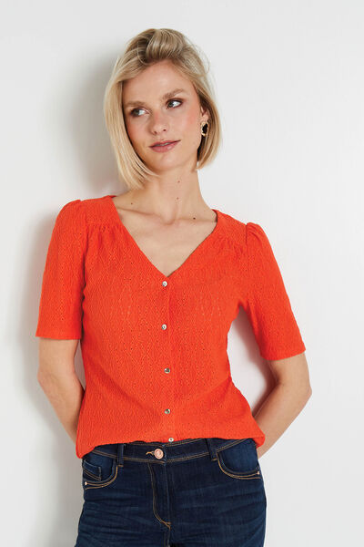 Tshirt maille ajourée femme