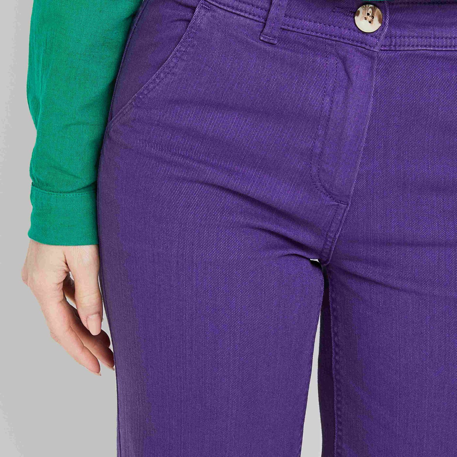 Jean flare raccourci femme