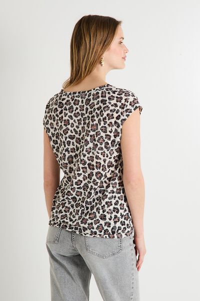 T-shirt imprimé léopard femme