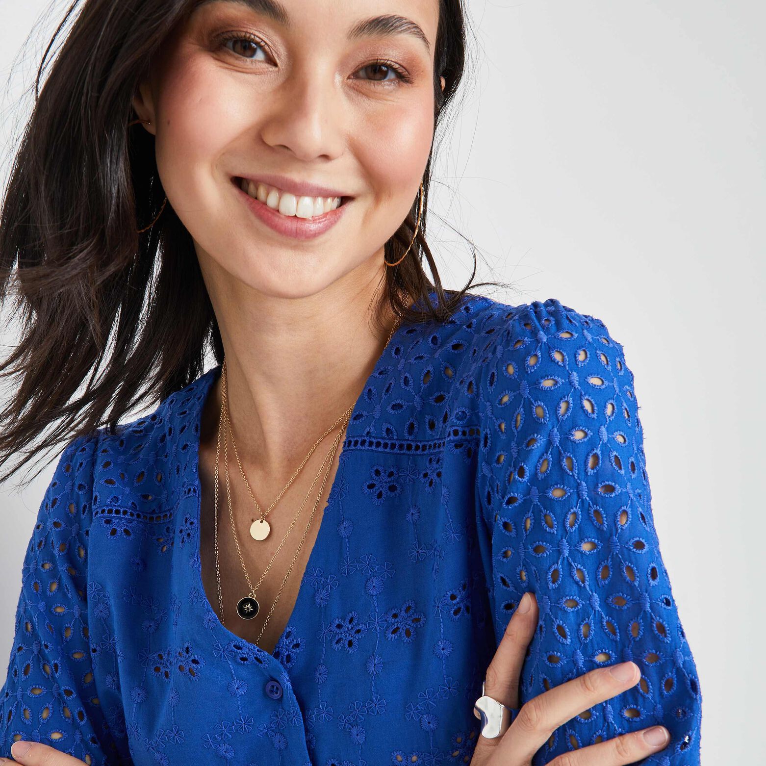 Blouse col V femme 